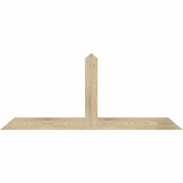 Ekena Millwork Portland Rough Sawn Timber Gable Bracket, Douglas Fir, 60"W x 25"H x 2"D x 4"F, 10/12 Pitch GBW060X25X0204POR00RDF - main